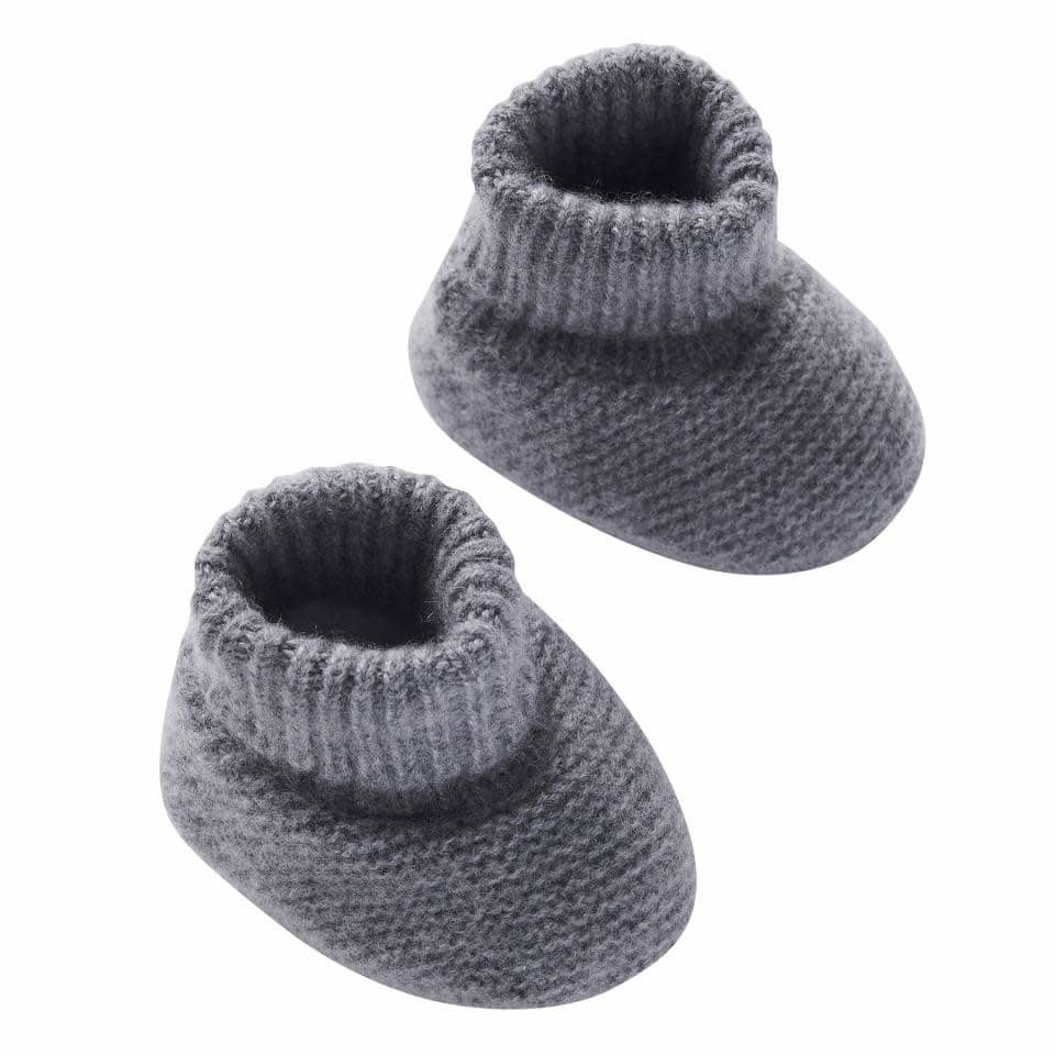 Cassidy baby slofjes – Medium Grey Melange One size