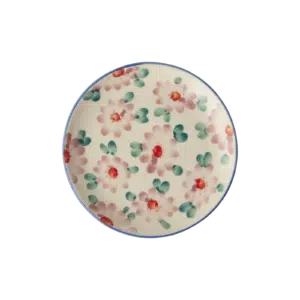 Ceramic Cake Plate - Flowers Pink