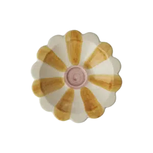 Ceramic Flower Dipping Bowl - Yellow