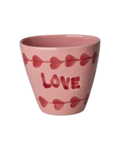 Ceramic Oval Cup - Handpainted LOVE