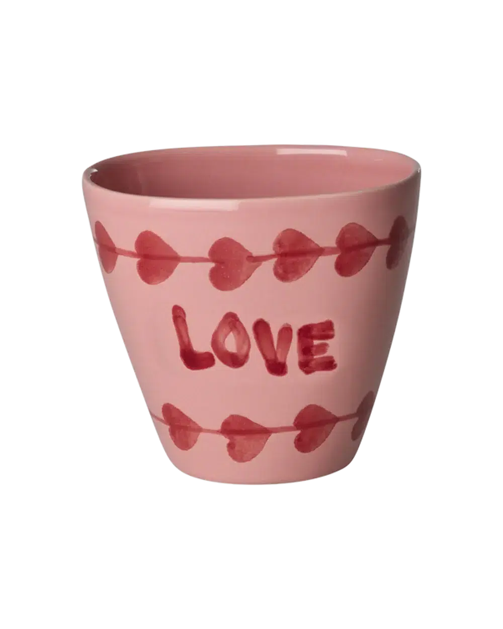 Ceramic Oval Cup - Handpainted LOVE