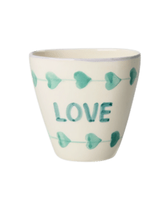 Ceramic Oval Cup - LOVE Green (300 ml)