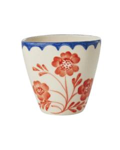 Ceramic Oval Cup - Vintage Flower (300 ml)