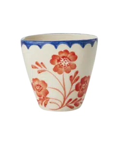Ceramic Oval Cup - Vintage Flower (300 ml)