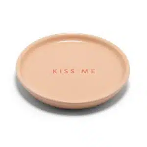 Ceramic petit four plate KISS ME