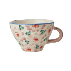 Ceramic Tea Cup - Flowers Pink (150 ml)