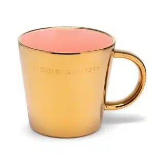 Ceramic tea cup LIQUID GLITTERS