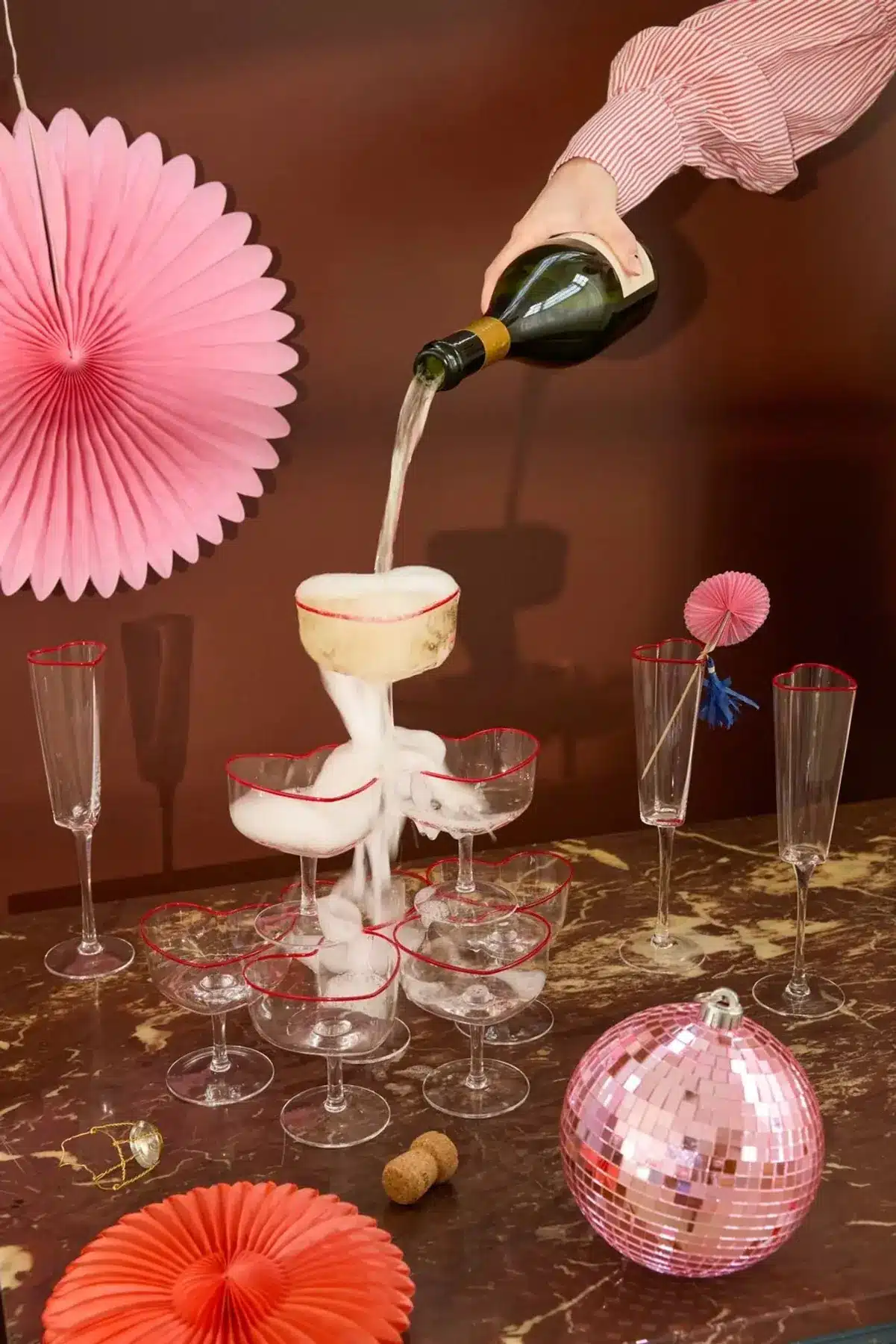 Champagne Coupe Glass in Heart Shape