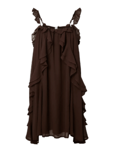 Chiffa Strap Dress – Coffee Bean