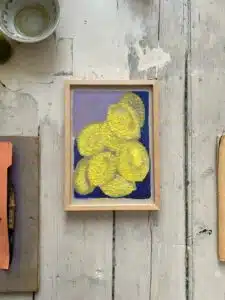 Citrons a Lindigo in eikenhouten lijst - A4