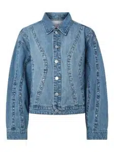 Clio Denim Stud Jacket - Medium Blue Denim