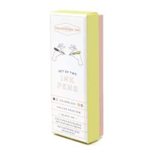 Color Block Pens - Off White/Taupe (set of 2)