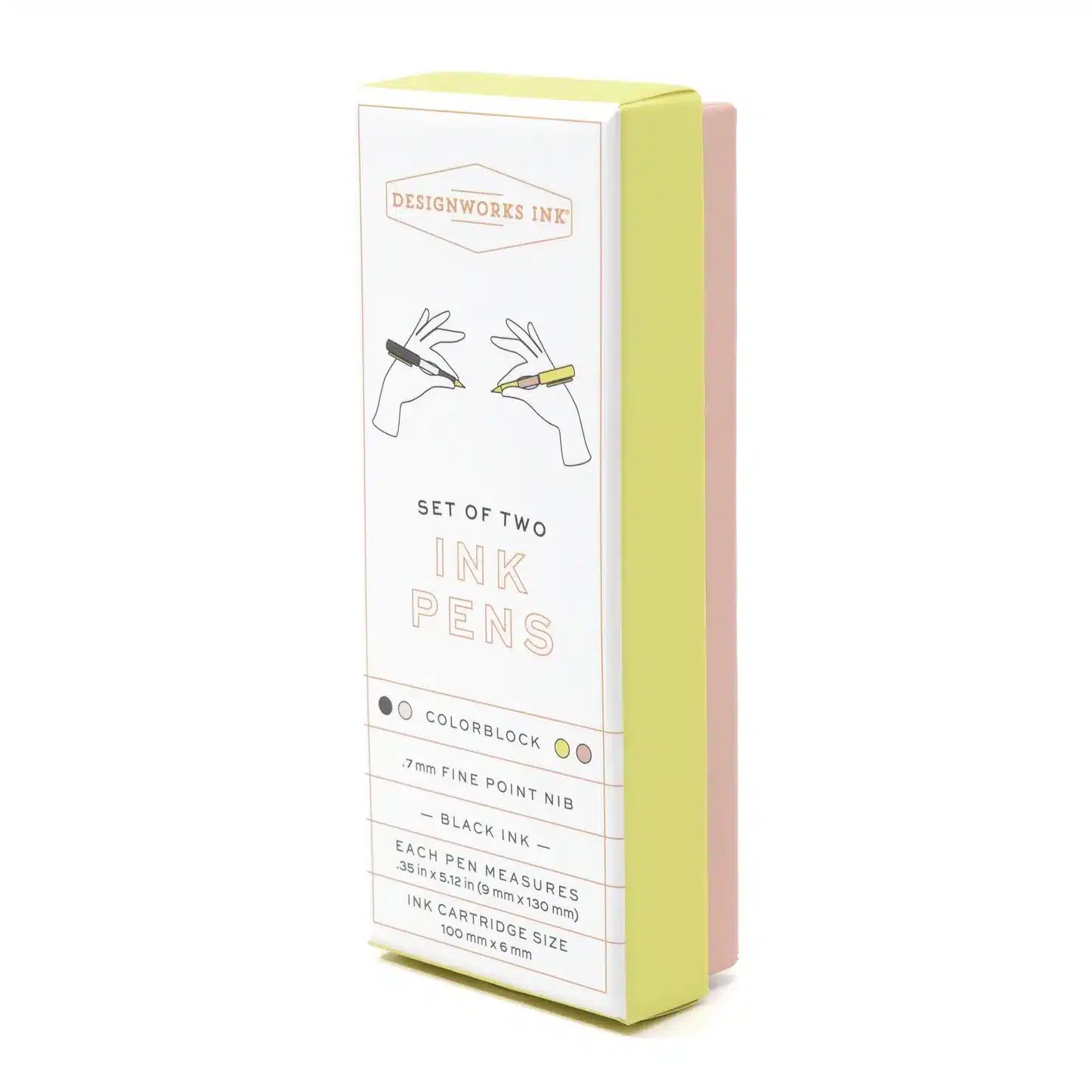 Color Block Pens - Off White/Taupe (set of 2)