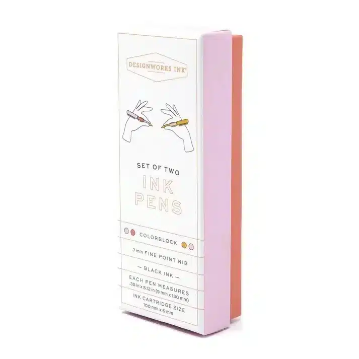 Color Block Pens - Rosewood/Blush (set of 2)