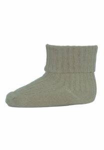 Cotton rib baby socks - Desert Sage 15/16