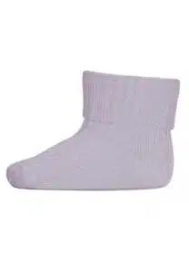 Cotton rib baby socks - Lavender Sky 17/18