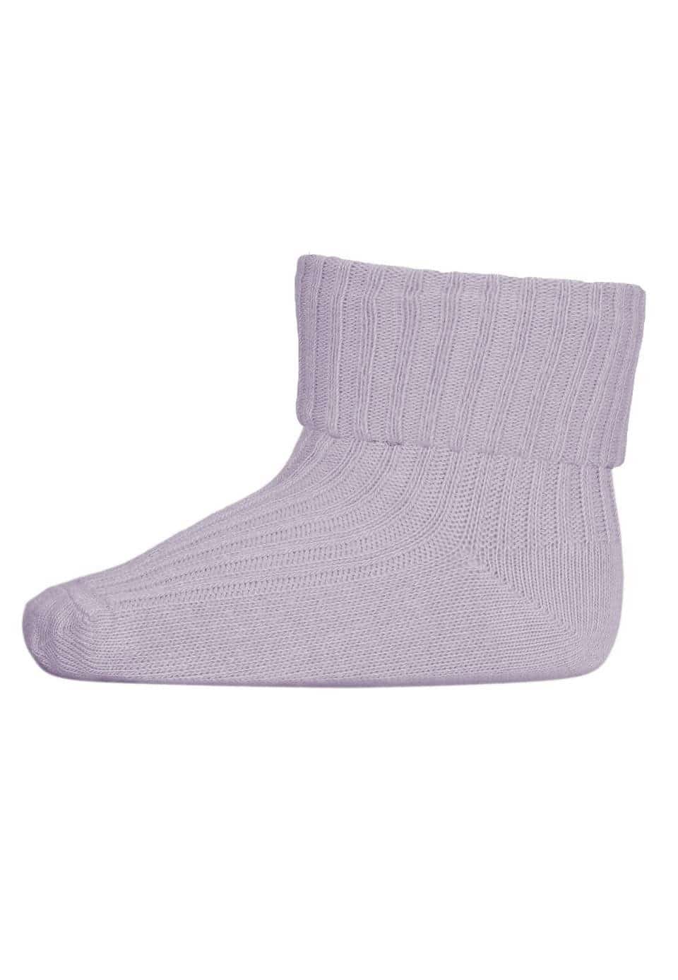 Cotton rib baby socks - Lavender Sky 17/18