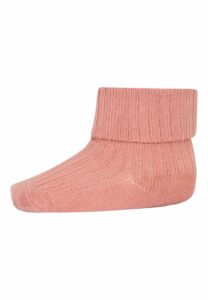 Cotton rib baby socks - Rose Dawn 15/16