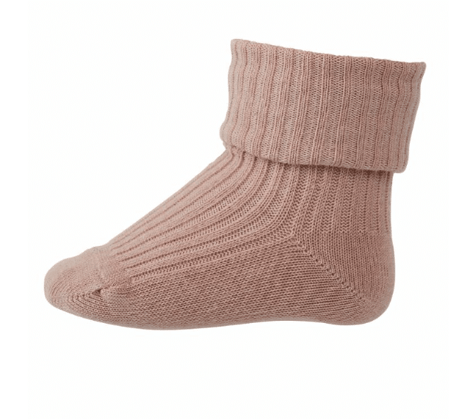 Cotton rib baby socks – Woodrose 17/18