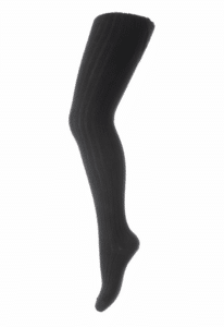 Cotton Rib Tights - Black 100