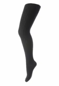 Cotton Rib Tights - Black 100