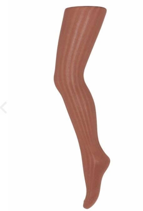 Cotton Rib Tights – Copper Brown 60