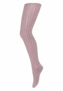 Cotton rib tights - Elderberry 90