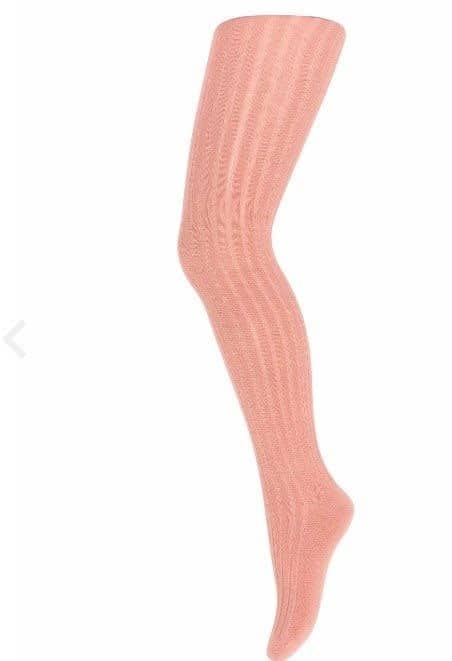 Cotton Rib Tights – Rose Dawn 60