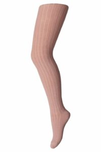 Cotton rib tights - Woodrose 70