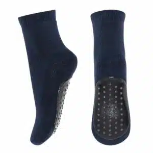 Cotton socks with anti-slip - Navy 19/21