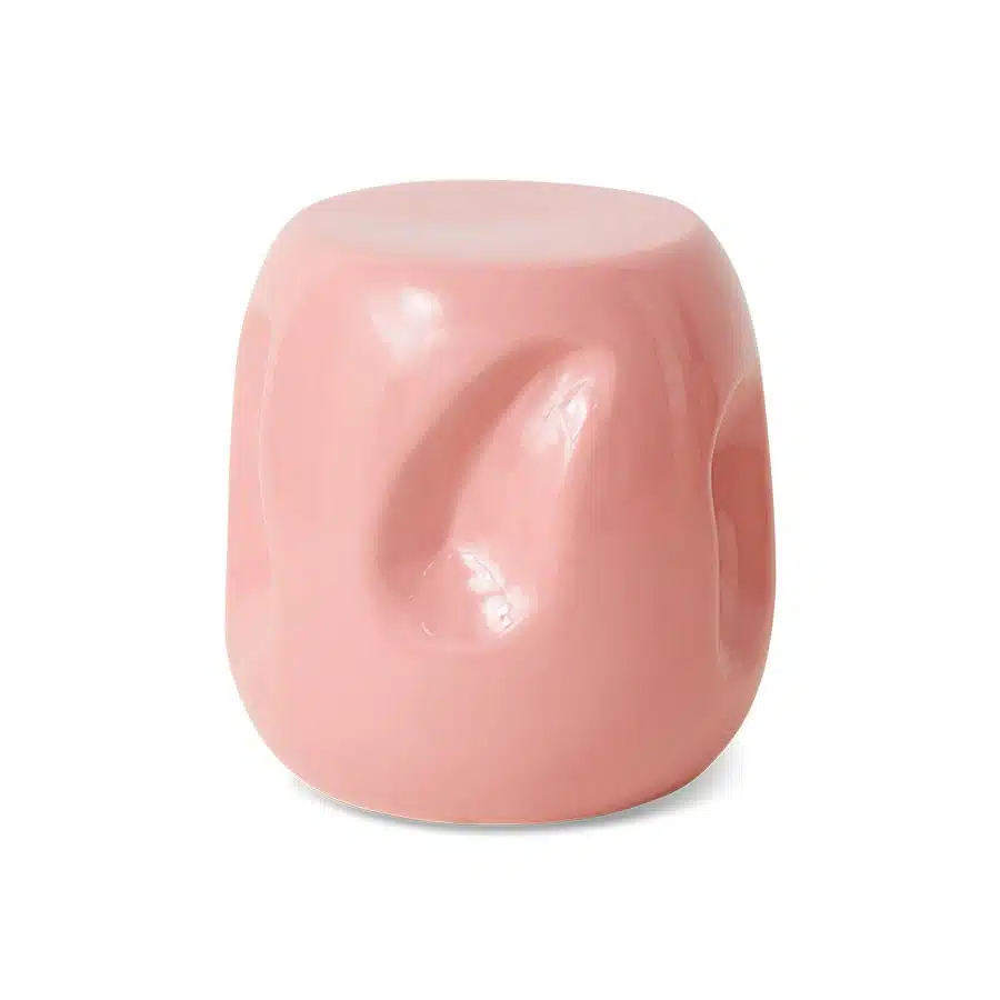 Currents ceramic side table - Coral