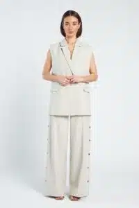 Denia Pants - Beige Melange