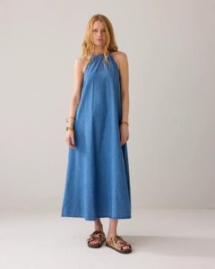 Denim dress light cotton denim - Vintage Blue Denim