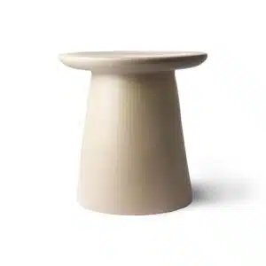 Earthenware side table - Cream