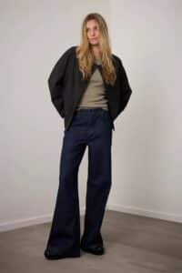 Elin wide leg 5- pocket jeans - Blue Ocean