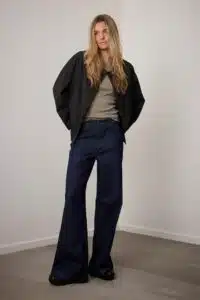 Elin wide leg 5- pocket jeans - Blue Ocean