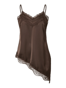 Eveline Lace Strap Top – Chocolate Brown