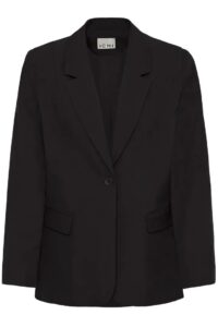 Fava Long Blazer - Black