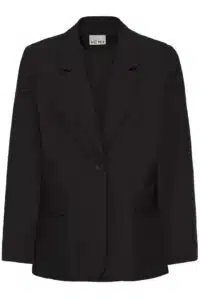 Fava Long Blazer - Black