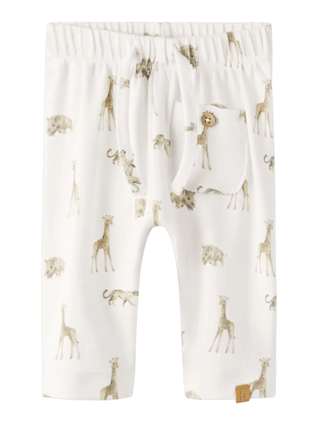 Gayo Elo Loose Pant - Coconut Milk Animals African