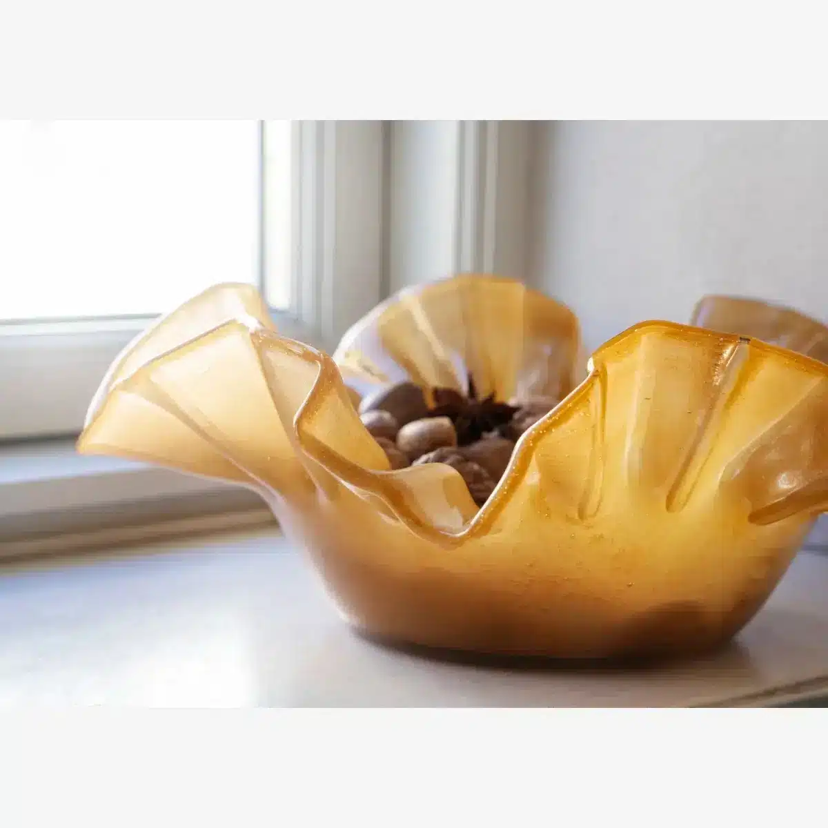 Glass bowl - Caramel