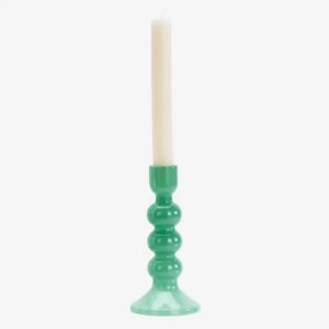 Glass candle holder - Green
