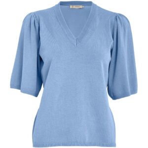 Glenda Short Sleeve Knit - Cornflower Blue