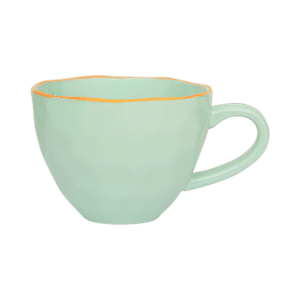 Good Morning Cup Cappucino /Tea Sculpted - Celadon