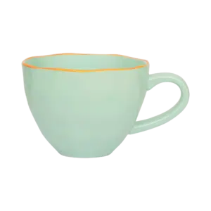 Good Morning Cup Cappucino /Tea Sculpted - Celadon
