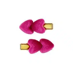 Haar Clips Jutta fuchsia hart