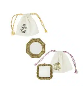 Hand mirror w/ cotton bag