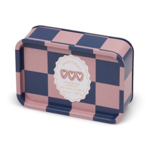 Hearts Printed Tin Candle - Rosewood Vanilla