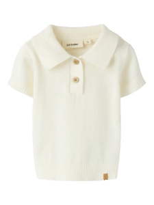 Hitos Loose SS Polo Knit – Coconut Milk