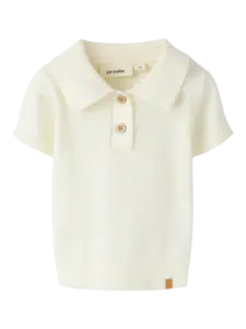 Hitos Loose SS Polo Knit – Coconut Milk